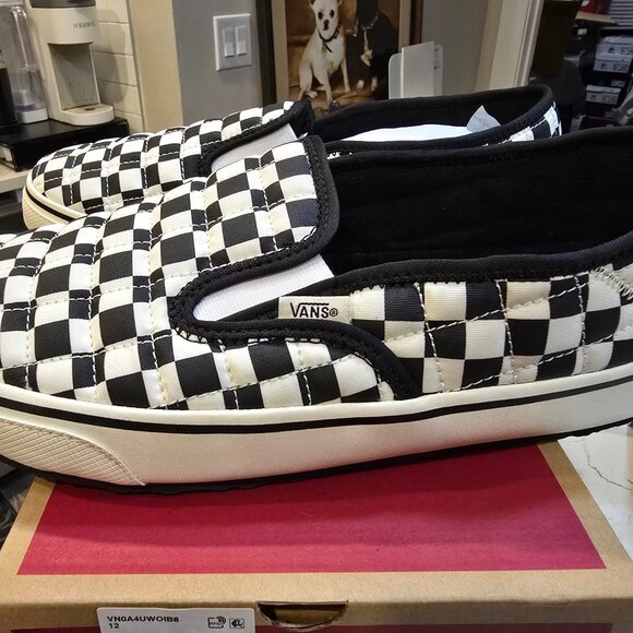 Vans Slip-er 2 MTE MOUNTAIN Slipper Checkerboard Black/White VN0A4UWOIB8 MENS 10 - Picture 1 of 9